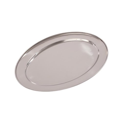 Olympia Stainless Steel Oval Serving Tray 500 x 500 mm Olympia Stainless Steel Oval Serving Tray 500 x 500 mm