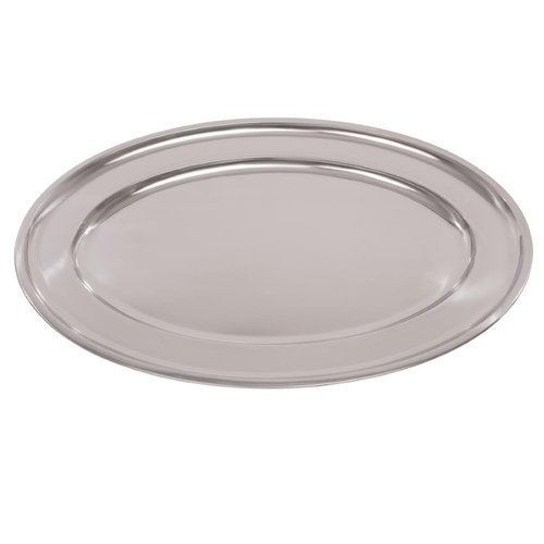 Olympia Stainless Steel Oval Serving Tray 605 x 605 mm