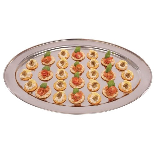 Olympia Owalna taca do serwowania 660 x 660 mm ze stali nierdzewnej Olympia Owalna taca do serwowania 660 x 660 mm ze stali nierdzewnej