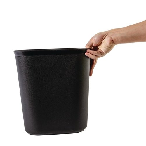 Bolero 12 L Black Polypropylene Waste Bin