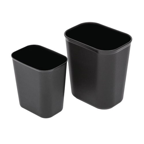 Bolero 12 L Black Polypropylene Waste Bin