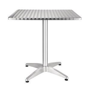 Bolero Square Stainless Steel Bistro Table 700mm (Single)