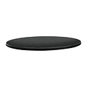 Topalit Round Table Top ø 700 mm, Black Laminated Wood