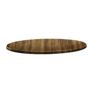 Topalit Round Table Top ø 700 mm, Brown Laminated Wood