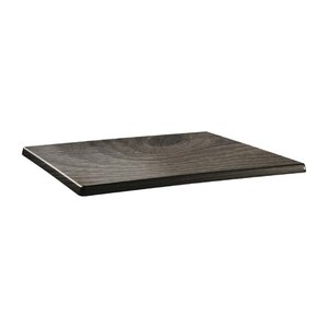 Topalit Wyprzedaż - Blat do stołu prostokątny 800 x 1200 mm z drewna laminowanego ciemno brązowy