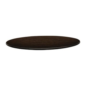 Topalit Round Table Top ø 800 mm, Dark Brown Laminated Wood