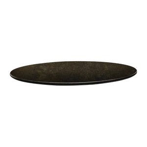 Topalit Round Table Top ø 800 mm, Black Laminated Wood