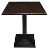 Bolero Blat do stołu kwadratowy 700 x 700 mm z drewna laminowanego ciemno brązowy