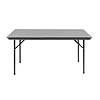 Bolero ABS Rectangular Folding Table Grey 5ft