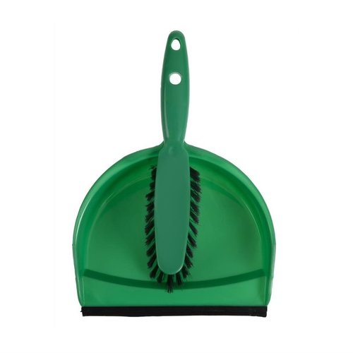 Jantex Soft Dustpan and Brush Set Green Jantex Soft Dustpan and Brush Set Green