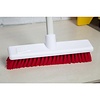 Jantex Hygiene Broom Soft Bristle Red 12in