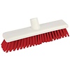 Jantex Hygiene Broom Soft Bristle Red 12in