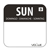 Vogue Dissolvable Food Rotation Labels Sunday (Pack of 1000)