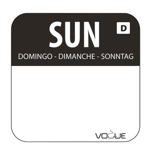 Vogue Dissolvable Food Rotation Labels Sunday (Pack of 1000) Vogue Dissolvable Food Rotation Labels Sunday (Pack of 1000)