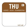 Vogue Removable Colour Coded Food Labels Thursday (Pack of 1000)