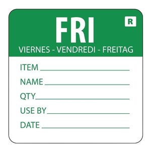 Vogue Removable Day of the Week Label Friday (Pack of 500) Vogue Removable Day of the Week Label Friday (Pack of 500)