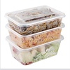 Fiesta Plastic Microwavable Containers With Lid Medium 650ml (Pack of 250)