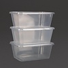 Fiesta Plastic Microwavable Containers With Lid Large 1000ml (Pack of 250)