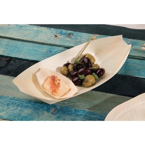 Fiesta Biodegradable Wooden Sushi Boats Medium 190mm (Pack of 100) Fiesta Biodegradable Wooden Sushi Boats Medium 190mm (Pack of 100)