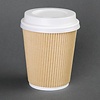 Fiesta White Disposable Coffee Cup Lids 340 ml and 455 ml (Pack of 1000)