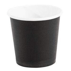 Fiesta Black Disposable Espresso Cups Single Wall 112 ml (Pack of 50)