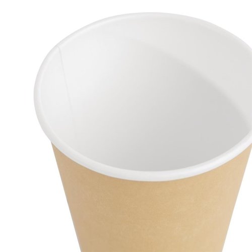 Fiesta Light Brown Disposable Coffee Cups Single Wall Kraft 340 ml (Pack of 1000) Fiesta Light Brown Disposable Coffee Cups Single Wall Kraft 340 ml (Pack of 1000)