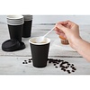 Fiesta Black Disposable Coffee Cups Single Wall 340 ml (Pack of 50)