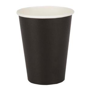 Fiesta Black Disposable Coffee Cups Single Wall 340 ml (Pack of 1000)