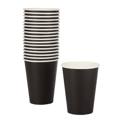 Fiesta Black Disposable Coffee Cups Single Wall 340 ml (Pack of 1000) Fiesta Black Disposable Coffee Cups Single Wall 340 ml (Pack of 1000)
