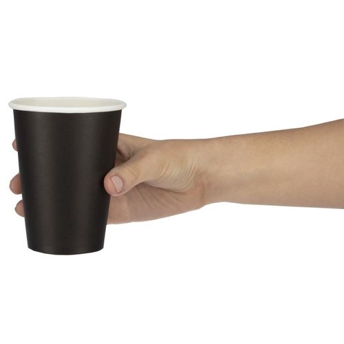 Fiesta Black Disposable Coffee Cups Single Wall 340 ml (Pack of 1000) Fiesta Black Disposable Coffee Cups Single Wall 340 ml (Pack of 1000)