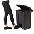 Jantex 65 L Black Polypropylene Pedal Bin, Lift Lid