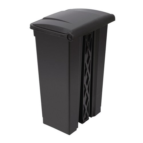 Jantex 87 L Black Polypropylene Pedal Bin, Lift Lid Jantex 87 L Black Polypropylene Pedal Bin, Lift Lid
