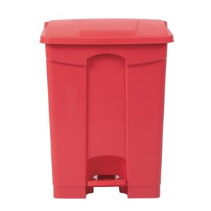 Jantex 65 L Red Polypropylene Pedal Bin, Lift Lid Jantex 65 L Red Polypropylene Pedal Bin, Lift Lid