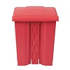 Jantex 65 L Red Polypropylene Pedal Bin, Lift Lid
