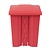 Jantex 65 L Red Polypropylene Pedal Bin, Lift Lid