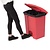 Jantex 65 L Red Polypropylene Pedal Bin, Lift Lid