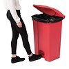 Jantex 87 L Red Polypropylene Pedal Bin, Lift Lid
