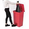 Jantex 87 L Red Polypropylene Pedal Bin, Lift Lid