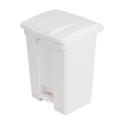 Jantex 65 L White Polypropylene Pedal Bin, Lift Lid
