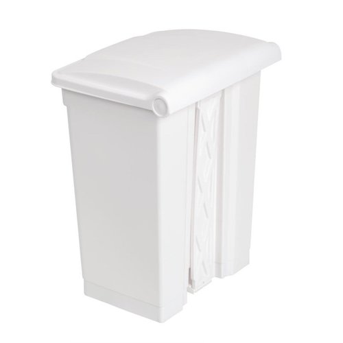 Jantex 65 L White Polypropylene Pedal Bin, Lift Lid