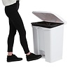 Jantex 65 L White Polypropylene Pedal Bin, Lift Lid