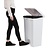 Jantex 87 L White Polypropylene Pedal Bin, Lift Lid