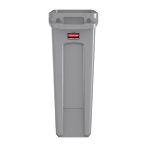Rubbermaid 87 L Grey Plastic Slim Jim Bin