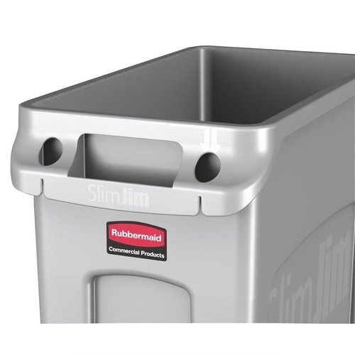 Rubbermaid 87 L Grey Plastic Slim Jim Bin Rubbermaid 87 L Grey Plastic Slim Jim Bin