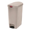 Rubbermaid 50 L Beige Polyethylene Resin Pedal Bin, Lift Lid