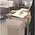 Rubbermaid 50 L Beige Polyethylene Resin Pedal Bin, Lift Lid