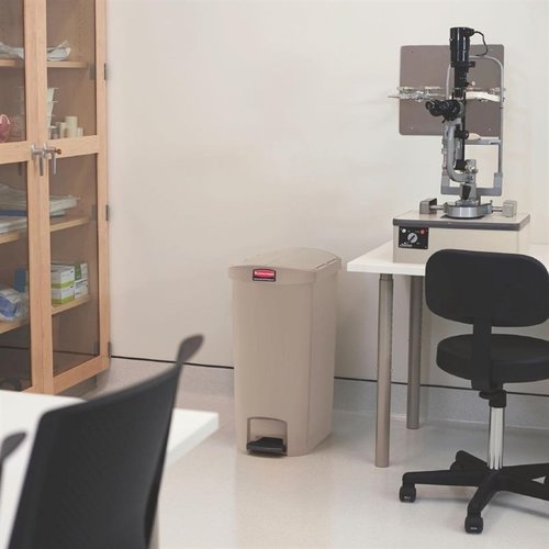 Rubbermaid 50 L Beige Polyethylene Resin Pedal Bin, Lift Lid Rubbermaid 50 L Beige Polyethylene Resin Pedal Bin, Lift Lid