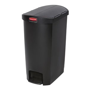 Rubbermaid 50 L Black Polyethylene Resin Pedal Bin, Lift Lid Rubbermaid 50 L Black Polyethylene Resin Pedal Bin, Lift Lid