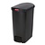 Rubbermaid 50 L Black Polyethylene Resin Pedal Bin, Lift Lid