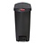 Rubbermaid 50 L Black Polyethylene Resin Pedal Bin, Lift Lid